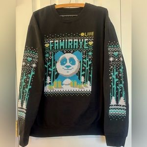 Alexia Raye Sweatshirt unisex sz XL Twitch Streamer panda Famiraye gamer, Black